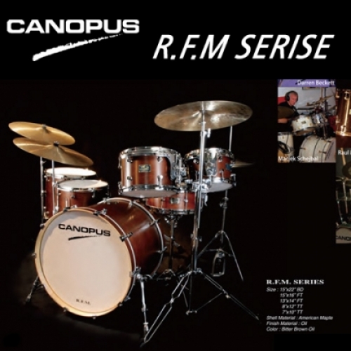 Canopus 드럼세트 R.F.M Serise Kit Standard Kit (3기통,하드웨어,스네어 미포함,색상문의) SET : 18 BASS,12 TOM.14 FTOM