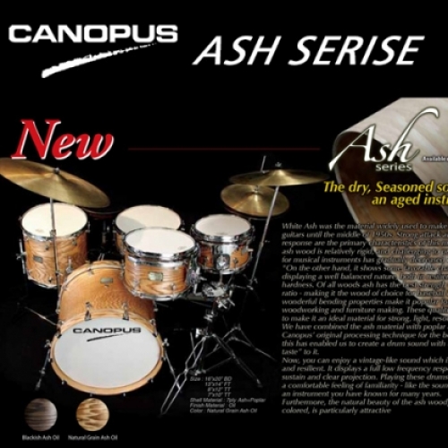 Canopus 드럼세트 ASH Serise Kit (5기통, 하드웨어 미포함)